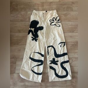 Cider jeans wide leg size medium